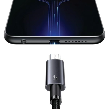 USAMS Kabel USB na Micro-USB 2A 1,2mFast Charging stalowy/tarnish SJ668USB01 (US-SJ668)