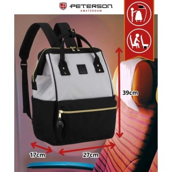 Plecak damski na laptopa miejski podróżny do samolotu modny Peterson