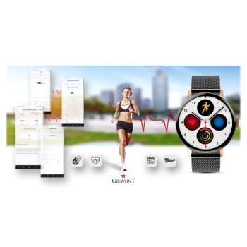 Smartwatch Damski GIEWONT Złoto do codziennego noszenia