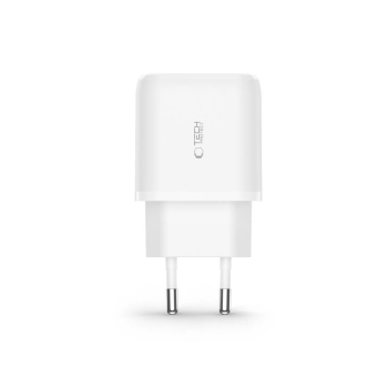 TECH-PROTECT C20W 2-PORT NETWORK CHARGER PD20W/QC3.0 + LIGHTNING CABLE WHITE