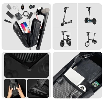 WILDMAN Etui/uchwyt na hulajnogę ES8X    Max 4L sakwa na ramę czarna/black