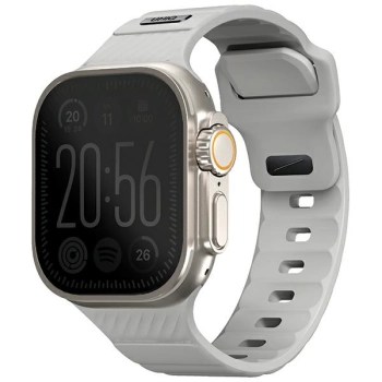 UNIQ pasek Stride Apple Watch Series1/2/3/4/5/6/7/8/9/SE/SE2/Ultra/Ultra 2 42/44/45/49mm FKM Rubber Strap szary/chalk grey