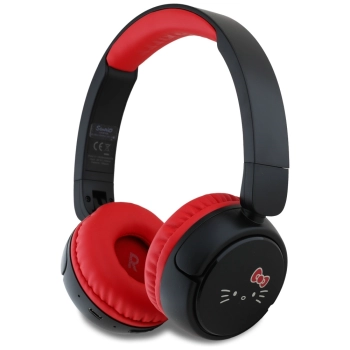 Słuchawki nauszne Hello Kitty Face Logo  Bluetooth czerwony