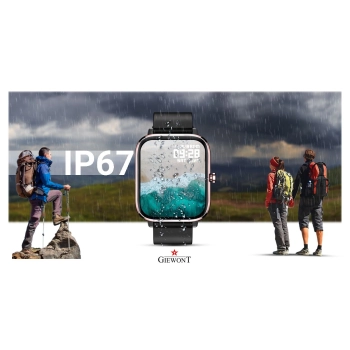 Smartwatch Giewont różowo- do sportów i codziennego noszenia
