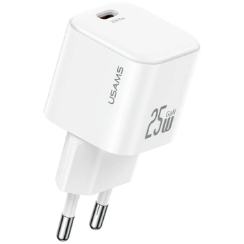 Ładowarka sieciowa USAMS JC Series CC289 25W GaN Mini Fast Charger USB-C biały