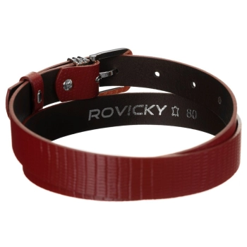 Oryginalny, skórzany pasek damski, wzór skóry węża  - Rovicky
