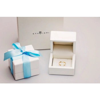 Pierścionek zaręczynowy brylantem 0,15ct złoto 750 Exclusive