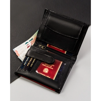 Portfel męski ze skóry naturalnej solidny pojemny system RFID Peterson