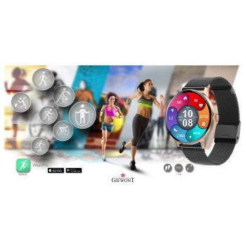 Smartwatch Damski GIEWONT Złoto do codziennego noszenia