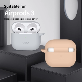 TECH-PROTECT SILICONE HOOK APPLE AIRPODS 3 OLIVE GREEN