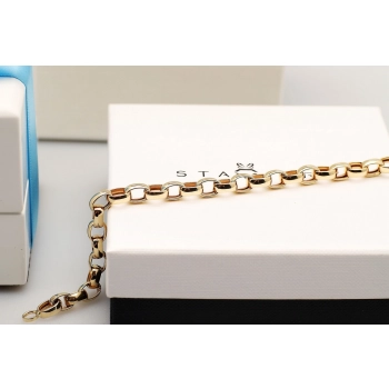 Elegancka złota bransoletka ROLO 585 do codziennego noszenia