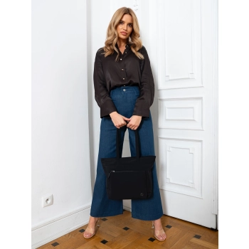 Torebka shopper bag torba damska duża czarna na ramię shopperka a4 PETERSON