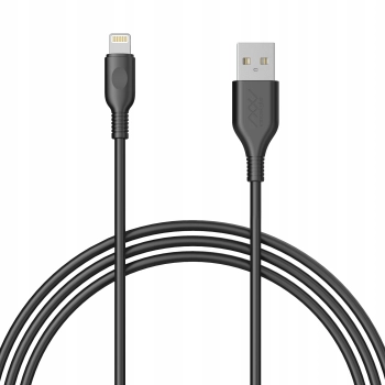 INNOSTYLE JAZZY KABEL USB LIGHTNING MFI SZYBKIEGO ŁADOWANIA DO IPHONE KEVLAR 2M CZARNY