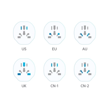 TECH-PROTECT UNIVERSAL TRAVEL ADAPTER FROM EU WHITE