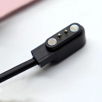Ładowarka HUL-01 magnetyczna 2-pin 2,8 mm do smartwatchy 60 cm - czarna