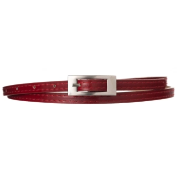 Pasek damski PU wąski elegancki do spodni klasyczny 110 cm