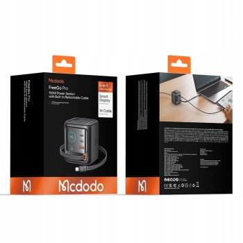 MCDODO SZYBKA ŁADOWARKA Z WBUDOWANYM KABLEM ZASILACZ 4X USB-C USB-A 100W