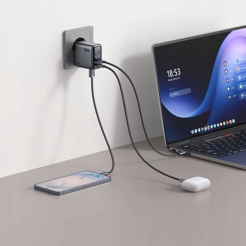 MCDODO SZYBKA ŁADOWARKA SIECIOWA ZASILACZ KOSTKA 3X USB-C USB-A GAN 70W