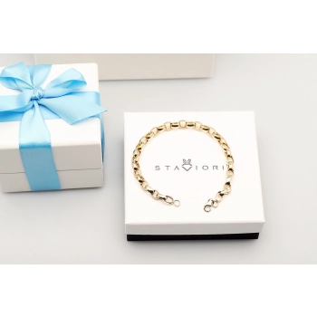 Elegancka złota bransoletka ROLO 585 do codziennego noszenia