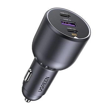 Ładowarka samochodowa UGREEN EC705, USB + 2x USB-C, 130W + kabel 1m 5A
