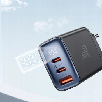 MCDODO SZYBKA ŁADOWARKA SIECIOWA DO IPHONE 2XUSB-C 1XUSB PD 30W MIERNIK LED