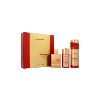 Zestaw Al Haramain Amber Oud Ruby Edition Pure Perfume 75 ml + Pure Perfume 30ml + Deodorant Body Spray 200ml