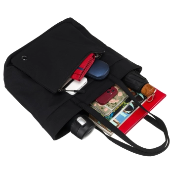 Torebka shopper bag torba damska duża czarna na ramię shopperka a4 PETERSON