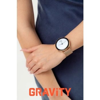 Smartwatch Gravity Różowe Złoto Pasek + Bransoleta GT11-5
