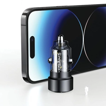 USAMS Ład. sam. C39 USB+USB-C 60WFast Charge fioletowy/purple CC208CC02 (US-CC208)