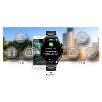 Smartwatch GIEWONT Vertex SmartCall elegancki do noszenia