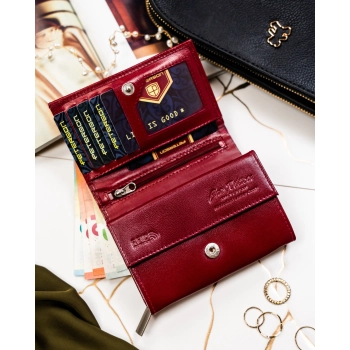 PTN portfel skórzany PTN RD-02-NGV-9585 Burgundy