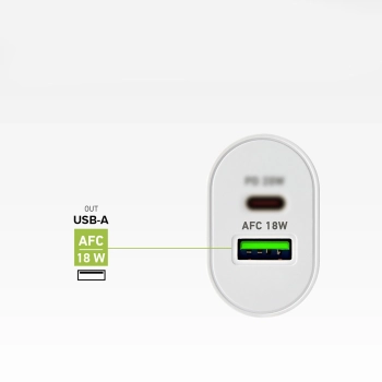 Ładowarka sieciowa SBS TETRPD20W 20W USB-A USB-C z Power Delivery - biała