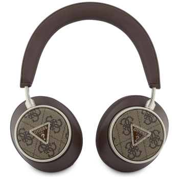 Słuchawki nauszne Guess 4G Triangle Logo Bluetooth ENC brązowy