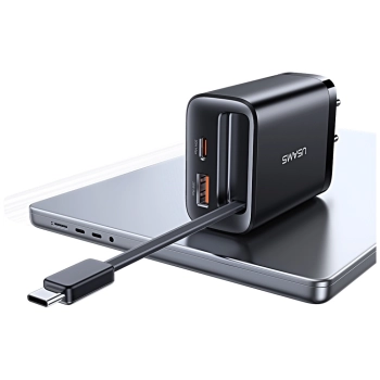 Ładowarka sieciowa USAMS Xiang Series    CC296 30W 1xUSB-C 1xUSB-A + kabel USB-C biały