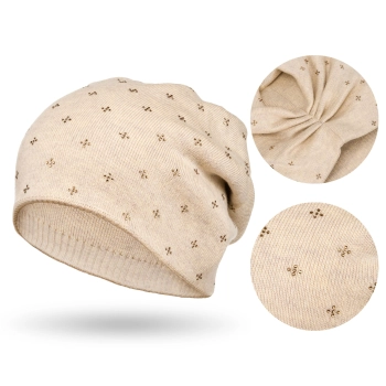 Czapka beanie damska PETERSON elegancka jesień zima
