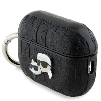 Karl Lagerfeld KLAP2PGKCPK AirPods Pro2 (2022/2023) cover czarny/black Monogram Karl & Choupette Head