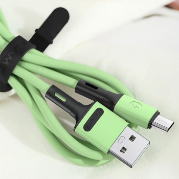 USAMS Kabel U52 microUSB 2A Fast Charge1m zielony/green SJ435USB02 (US-SJ435)