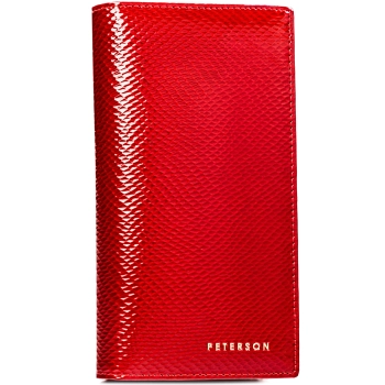 Damski portfel Peterson na karty pieniądze pojemny skórzany ochrona RFID