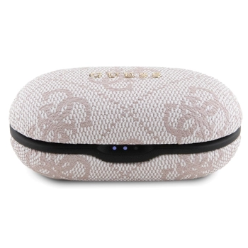 Guess słuchawki Bluetooth GUTWSP4EGPTWS + stacja dokująca ENC różowy/pink 4G Metal