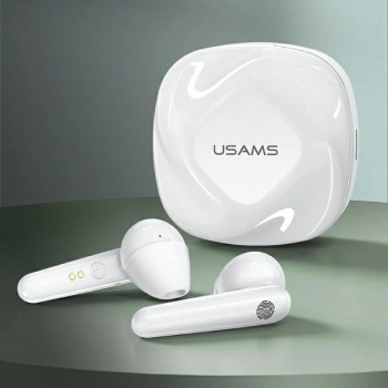 USAMS Słuchawki Bluetooth 5.0 TWS SDseries bezprzewodowe biały/white BHUSD01