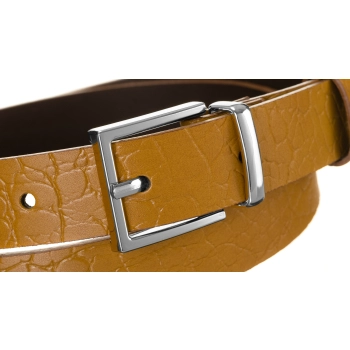 Pasek damski skórzany ZPD-S2,5GK-80 Camel b.r.