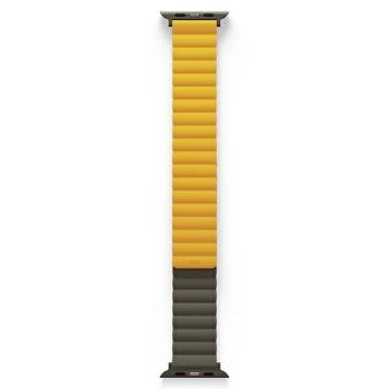 UNIQ pasek Revix Apple Watch Series1/2/3/4/5/6/7/8/9/SE/SE2/Ultra/Ultra 2 42/44/45/49mm. Reversible Magnetic musztardowy-khaki/mustard-khaki