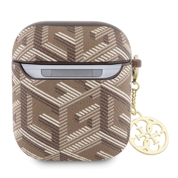 Guess GUA2PGCE4CW AirPods 1/2 coverbrązowy/brown GCube Charm