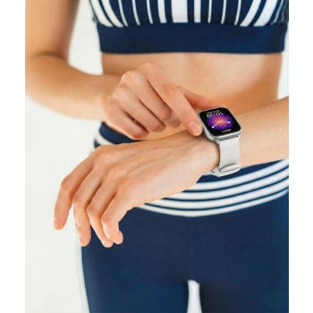 Smartwatch Gravity Srebrny Pasek + Bransoleta GT43-2