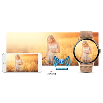 Smartwatch Damski GIEWONT Złoto do Codziennego Noszenia
