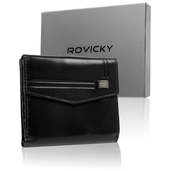 Rovicky skórzany portfel damski bezpieczny karty