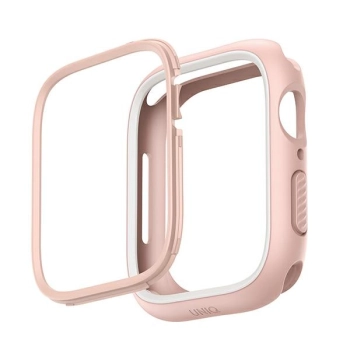 UNIQ etui Moduo Apple Watch Series 4/5/6/7/8/9/SE/SE2 44/45mm różowy-biały/blush-white