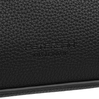 Torebka damska listonoszka na ramię crossbody szeroki pasek czarna Peterson
