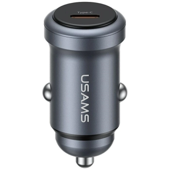 Ładowarka samochodowa USAMS CC321        Aluminium 30W PD USB-C tarnish