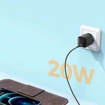 JOYROOM L-P202 NETWORK CHARGER PD20W/QC3.0 BLACK